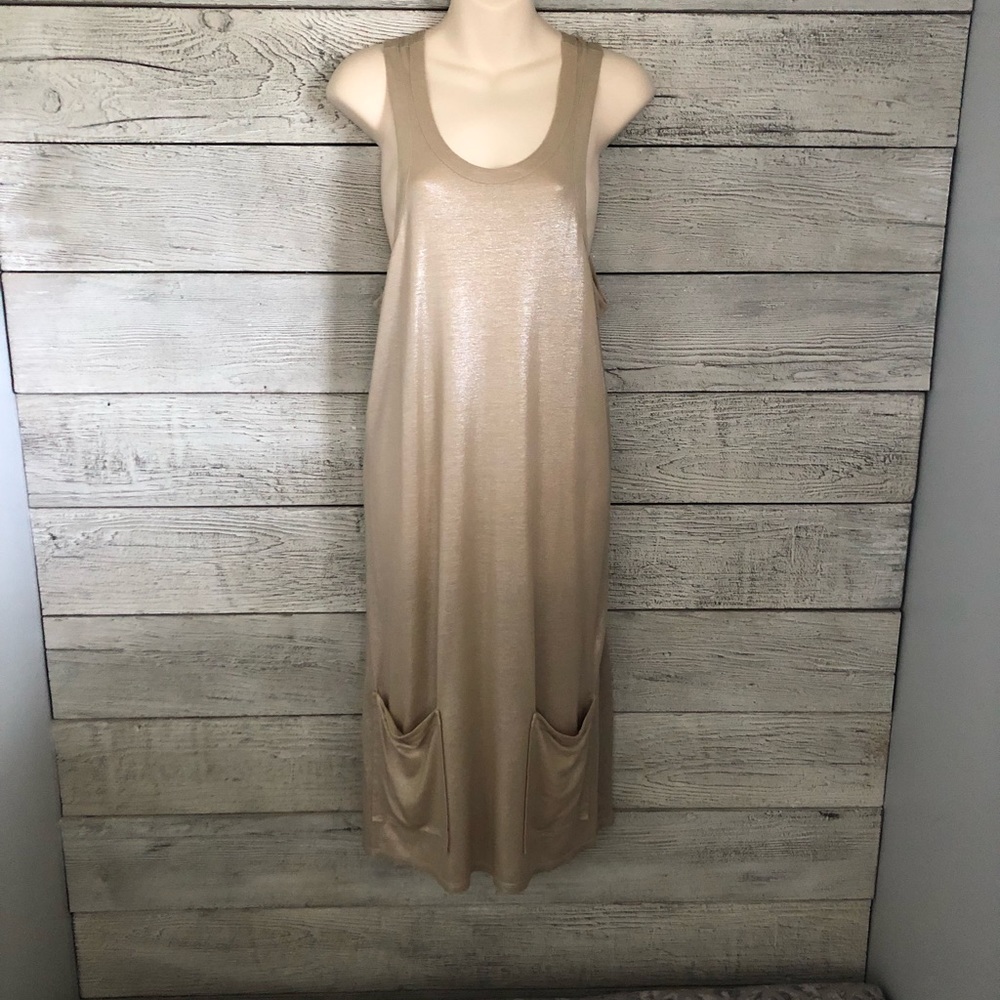 Stella McCartney Gold Tank Shift Dress Size S/42 - Picture 2 of 8